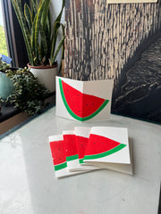 Watermelon cards - A6 pack of 5 (white), 2025